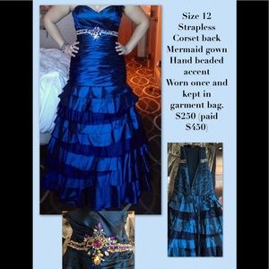 Blue mermaid gown